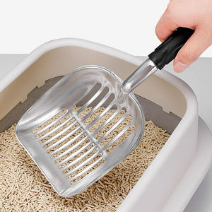 Pala portátil de aleación de aluminio para arena de gatos con mango largo, pala metálica para excrementos de gatitos, pala para cribar excrementos de gatos - Product Image 2