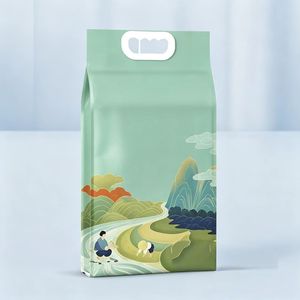Sac <span class=keywords><strong>de</strong></span> stockage <span class=keywords><strong>de</strong></span> <span class=keywords><strong>riz</strong></span> sous vide robuste en nylon laminé PE avec poignée ergonomique pour <span class=keywords><strong>riz</strong></span> à grains longs 1kg 3kg 10kg - Product Image 2