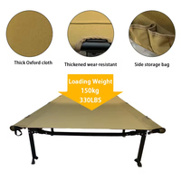 Lit de camp pliable compact pour l'extérieur, lit de randonnée portable individuel, couleur personnalisable avec sac de transport et de rangement