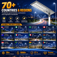 Lampu Jalan Luar Ruangan Tahan Air Ip65 Lumen Tinggi 200W 300W 400W 500W 600W Cangkang Aluminium All in One Proyek Lampu Jalan Tenaga Surya LED