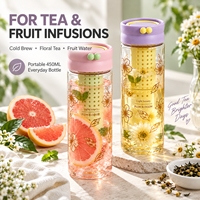 Bouteille d'eau avec infuseur à thé de 450 ml, filtre amovible et boucle de transport pour infusions de thé froid et de fruits – Vente en gros