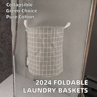 Paniers à linge pliables en tissu très vendus en 2024, boîtes de rangement ménagères, bacs pour le lavage et le rangement des vêtements