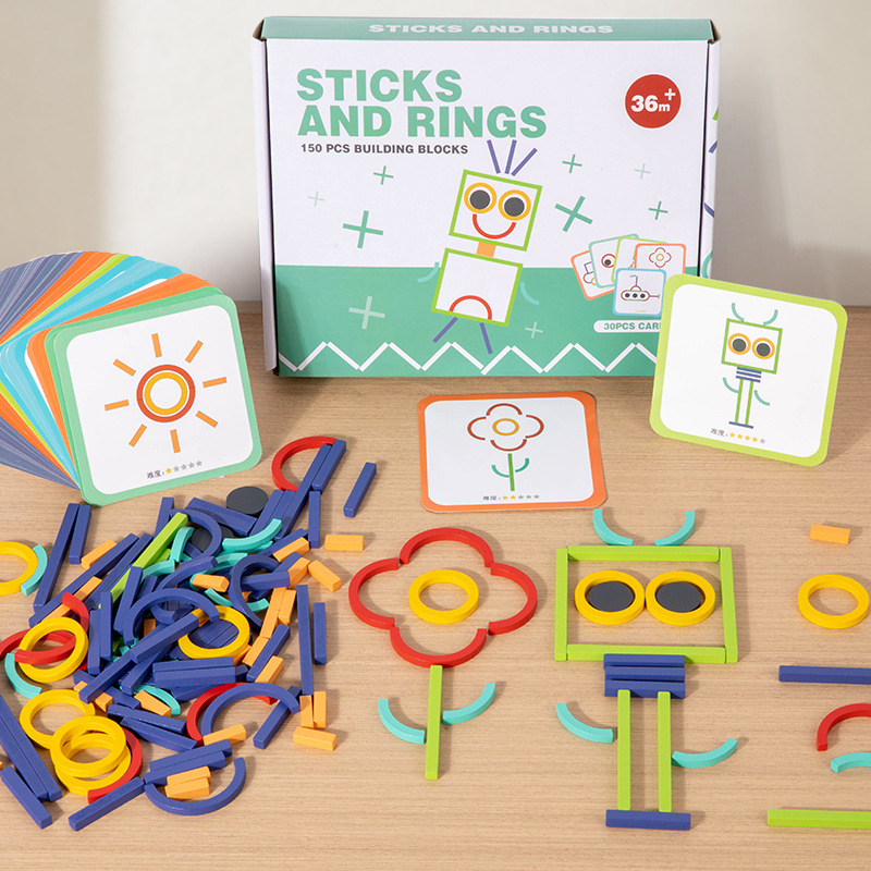 Caja de colores, puzzle creativo con palitos - 0.4 kg