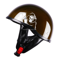 Casque de moto ultra léger de haute qualité, casque demi-coque pour la conduite estivale, casque rétro, casque de moto à visière rabattable
