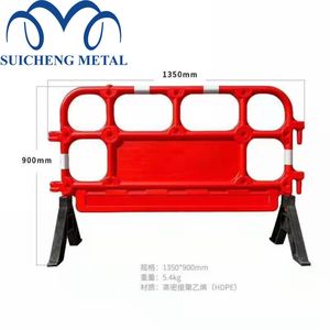 Barrera de control de multitudes portátil Alquiler y alquiler de cercas temporales de plástico PVC Barreras de tráfico Valla - Product Image 4