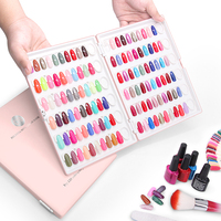 Nouveau carnet de présentation de couleurs d'ongles C10 ABS avec embouts transparents interchangeables pour usage professionnel en salon et design de luxe