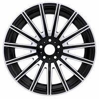 Jantes en alliage d'aluminium AL 19 20 pouces 5x112 pour Mercedes Benz, design multi-rayons en maille, finition noir brillant usiné, en promotion