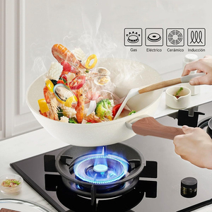 Batterie de cuisine en aluminium forgé avec poignée en bakélite et revêtement marbré antiadhésif – Offre Spéciale - Product Image 2