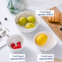 Bol en céramique en porcelaine moderne, petit, grand, blanc, Logo personnalisé, Ramen, cuisine, salade, nouilles, riz, service de soupe, vente en gros