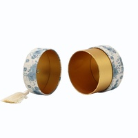 Étui à bijoux cylindrique en papier kraft biodégradable et recyclable, couleur personnalisée, finition velours, pour collier et bague