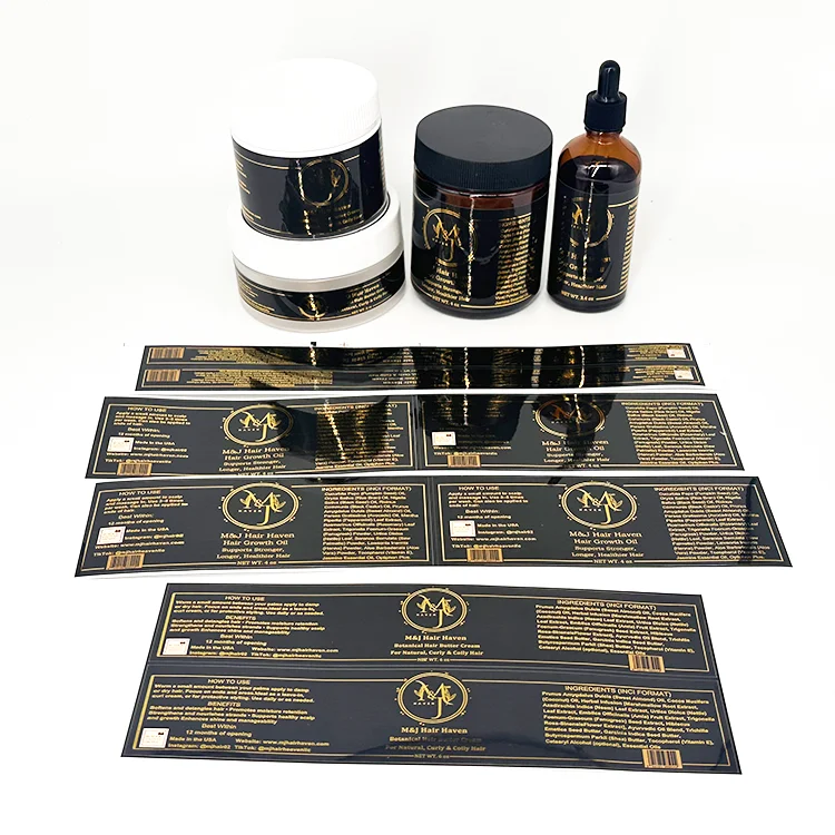 Custom Private Printing Packaging Labels For Personalized Bottles For Perfume Skin Care Facial Cleanser