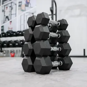 Dumbbell Manufacture Rubber Coated Hex Head Wholesale Kg Lbs