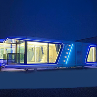 Maison conteneur capsule spatiale préfabriquée contemporaine et étanche avec chambre à coucher, prix usine, à vendre