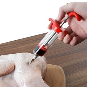 Ensemble d'injecteurs à viande avec aiguilles en acier inoxydable et brosse de nettoyage pour marinades et assaisonnements - Product Image 5