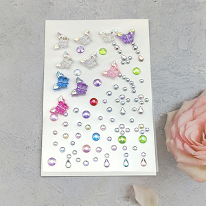 Autocollants Papillons en <span class=keywords><strong>Strass</strong></span> Auto-Adhésifs pour le <span class=keywords><strong>Visage</strong></span>, Accessoires de Rave, Bijoux de Corps et Cheveux, Essentiels pour les Festivals - Product Image 5