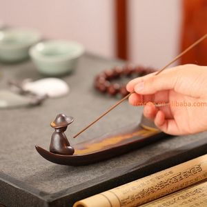 Quemador <span class=keywords><strong>de</strong></span> Incienso <span class=keywords><strong>de</strong></span> Cerámica Precio <span class=keywords><strong>de</strong></span> Fábrica, Diseño <span class=keywords><strong>de</strong></span> Anciano Pescando, Hecho a Mano, Porta Incienso, Decoración para el Hogar, Base para Incienso - Product Image 2