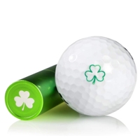 Marqueur de balle de golf portable en PVC à quatre feuilles porte-bonheur, personnalisable avec logo, en gros de l'usine SY, avec encre pour utilisation en extérieur et en voyage