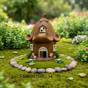 Décoration de Noël Festive en Résine : Cabane Champignon pour Micro-Paysage - Product Image 3