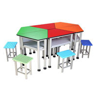 Mobilier scolaire coloré, moderne et populaire, ensemble de table et de chaise de formation combinés pour salle de classe