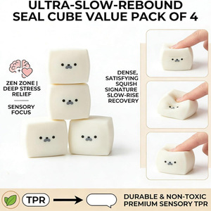 Giocattoli Antistress a Forma di Tofu Sigillato, Palline Morbide a Lenta Risalita per Bambini e Adulti, Vendita all'Ingrosso - Product Image 2
