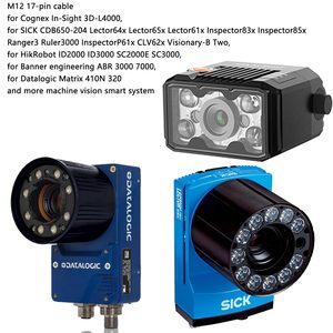 Connecteur d'alimentation HangTon M12 17 broches à code A pour câble ouvert, pour kits de capteurs - Product Image 2