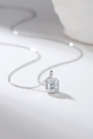 Collar con Colgante de Plata 925 en Forma de Corazón con Moissanita y Circonita, Precio de Fábrica Directo del Fabricante, Accesorio de Moda