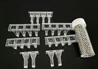 Cuvettes de coagulation jetables en plastique PS pour laboratoire, compatibles URIT Precil et STAGO, transparentes, stérilisées EO, OEM