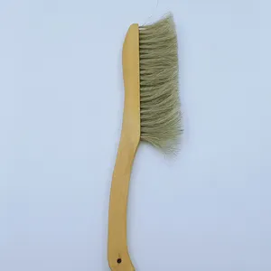 bee sweeper soft Three Row Beekeeping Brush With wooden Handle horse hair bee brush