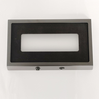 Luminaire LED ultra-lumineux décoratif noir mat avec base en bois et affichage 3D en cristal pour usage domestique