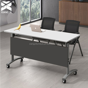 Tavolo da Ufficio Regolabile e Pieghevole con Ruote, Tavolo per Riunioni, Scrivania per Ufficio, Sala Riunioni e Formazione - Product Image 1
