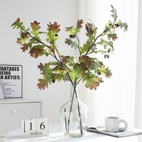 YL Branche d'arbre artificielle de haute qualité en faux chêne avec fruits, feuillage en soie, pour mariage, Noël, durable, écologique, pour intérieur