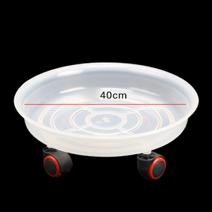 Deko — <span class=keywords><strong>support</strong></span> de Pot rond en plastique, avec <span class=keywords><strong>roulettes</strong></span> mobiles de jardin, plateau à roulement, soucoupe pour Pots de fleurs, plateau - Product Image 4