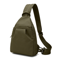 Sac à dos bandoulière en tissu solide, sac de transport multifonctionnel pour hommes et femmes, sac de poitrine pour le voyage en extérieur et le rangement quotidien