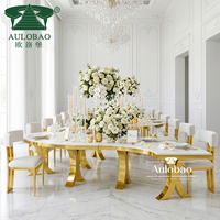 Table Serpentine Noire Modulaire Demi-Circulaire en Forme de S pour Événements et Banquets de Mariage Élégants et Chics