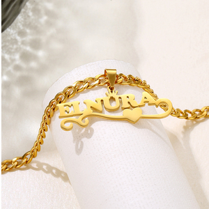 Nuova collana con nome personalizzato del nord in acciaio inossidabile con nome personalizzato della fabbrica di gioielli di moda con corona d'amore collane pendenti da donna - Product Image 3