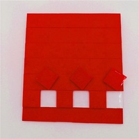 Coussinets en caoutchouc mousse EVA rouge 25*25*4MM Protecteur de bord de séparateur de verre pour emballage de protection avec mousse