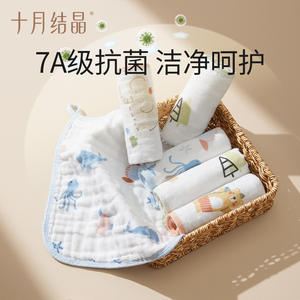 Toalla Cuadrada para Bebé October Crystal, 100% Algodón, Diseño de Dibujos Animados, Talla M L, Uso Doméstico - Product Image 3