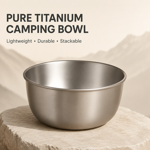 Tazón Apilable de Titanio para <span class=keywords><strong>Camping</strong></span>, Utensilios de <span class=keywords><strong>Cocina</strong></span> de Titanio Puro, Duraderos y Ligeros, para Senderismo, Excursionismo, Picnic y <span class=keywords><strong>Cocina</strong></span> al Aire Libre - Product Image 1