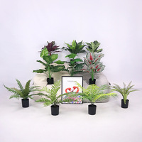 Plante Artificielle en Gros, Plante en Pot, Faux Feuillage Décoratif pour Bureau, Maison, Hôtel, Magasin, Bonsaï Décoratif