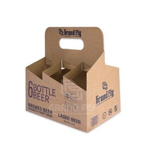 <span class=keywords><strong>Botella</strong></span> de cerveza de vino de papel Kraft personalizada Paquete de 6 paquetes de seis Portador de cerveza Embalaje para 6 botellas de cerveza - Product Image 6