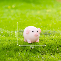 Miniatures d'animaux mignonnes et durables en résine peinte à la main, moutons et cochons, pour l'artisanat DIY et les accessoires de paysage de micro-jardin féerique