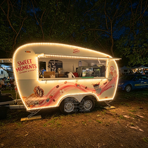Vintage Food Truck <b>Small</b> <b>Coffee</b> Trailer Full Equipped Mobile Restaurant Pizza Beverage Hot Dog Food Cart - Product Image 1