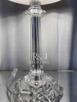 Lampes de table de chevet de luxe en cristal bacarat pour décoration intérieure d'hôtel avec abat-jour