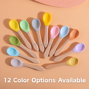 Silicone hondenvoer lepel schattig hond kat voerlepel houten huisdier blikvoer schepje - Product Image 5