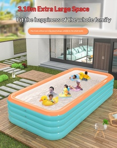 18012558Piscina <span class=keywords><strong>rectangular</strong></span> inflable para niños y adultos, <span class=keywords><strong>piscina</strong></span> grande para bañarse, patio - Product Image 5