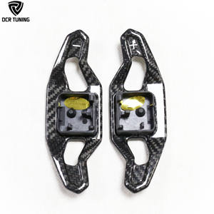 Palanca de cambios de fibra de carbono seca para <span class=keywords><strong>Audi</strong></span> A3 S3 RS3 S4 A5 RS5 B9 Q7 R8 <span class=keywords><strong>TT</strong></span> <span class=keywords><strong>2017</strong></span>-19 embellecedor de extensión de rueda <span class=keywords><strong>Interior</strong></span> estilo A - Product Image 2