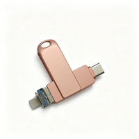 Clé USB 4-en-1, Nouveau Produit en Promotion, USB 2.0, Capacités 32 Go, 64 Go, 128 Go, 256 Go, Fabriquée en Alliage de Zinc