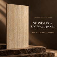 Revêtement mural en PVC imperméable moderne, grain de marbre, panneau 3D pour les intérieurs commerciaux