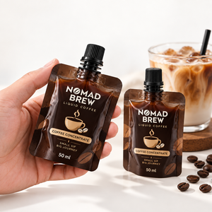 ซองกาแฟเข้มข้นแบบพิมพ์ลายตามสั่ง สำหรับกาแฟสกัดเย็นชนิดน้ำ 50 มล. 250 มล. 500 มล. 1 ลิตร รับผลิตแบบ OEM ODM - Product Image 5