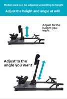 BunnyHi JSY019 Appareil de Squat Profond Réglable et Mobile en Acier, Banc de Musculation avec Barre de Pompes, Entraîneur de Fessiers et de Jambes